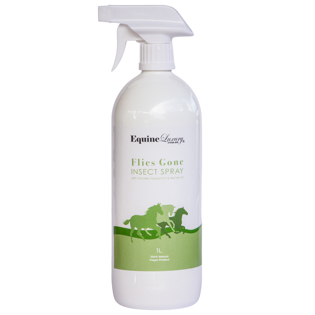 EquineLuxury "Flies Gone" Natural Fly Spray with Citronella, Peppermint & Tea Tree Oil