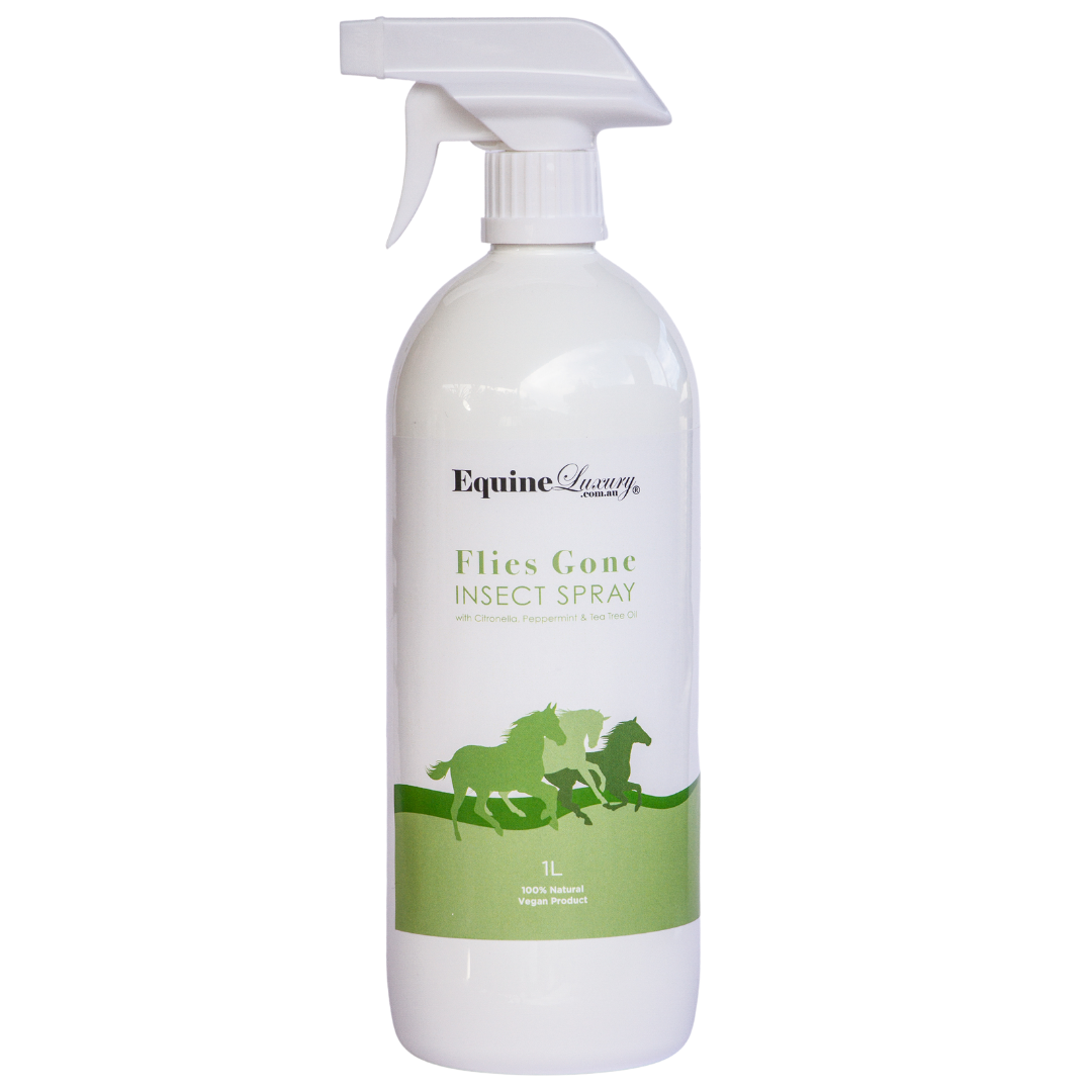 EquineLuxury "Flies Gone" Natural Insect Spray with Citronella, Peppermint & Tea Tree Oil