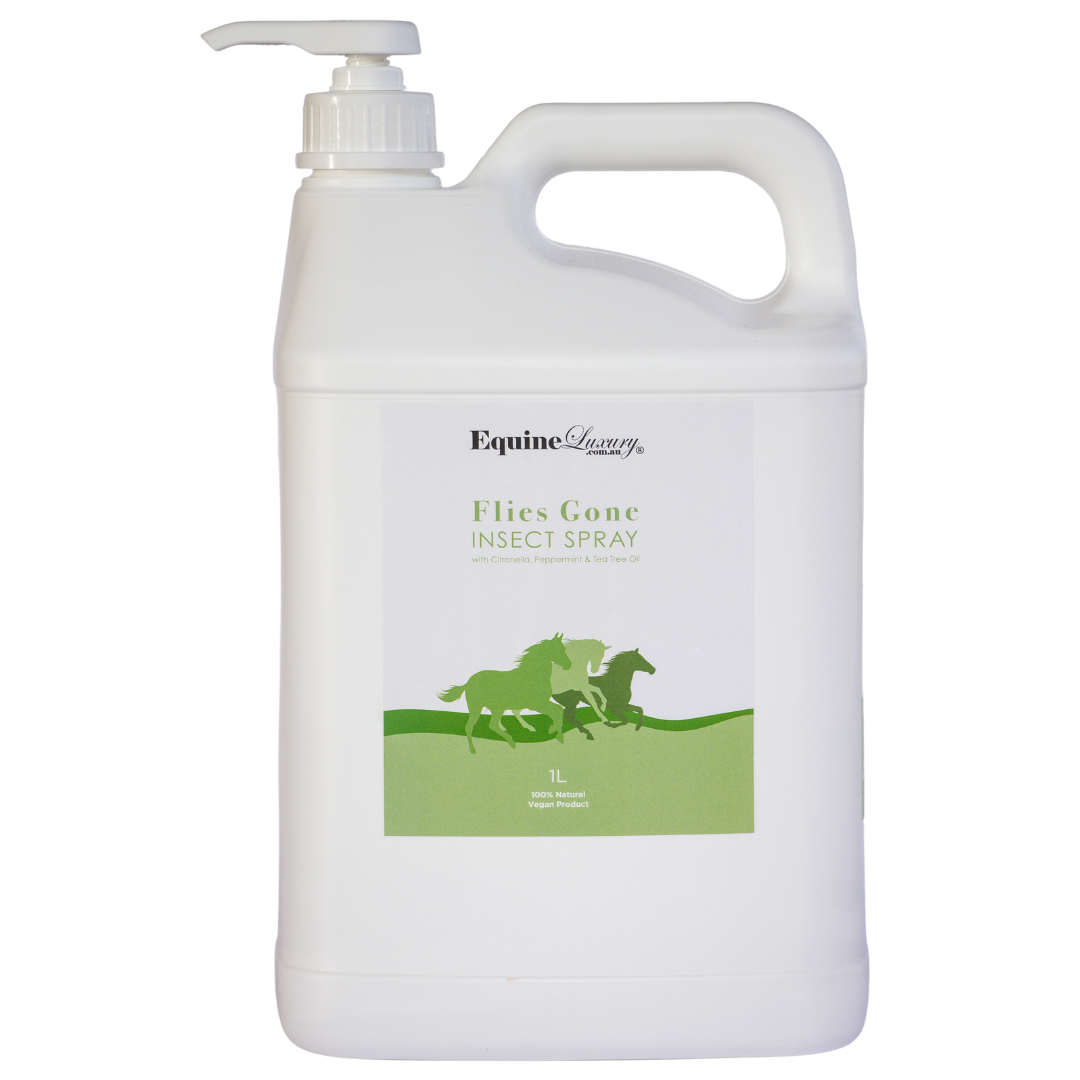 EquineLuxury "Flies Gone" Natural Fly Spray with Citronella, Peppermint & Tea Tree Oil