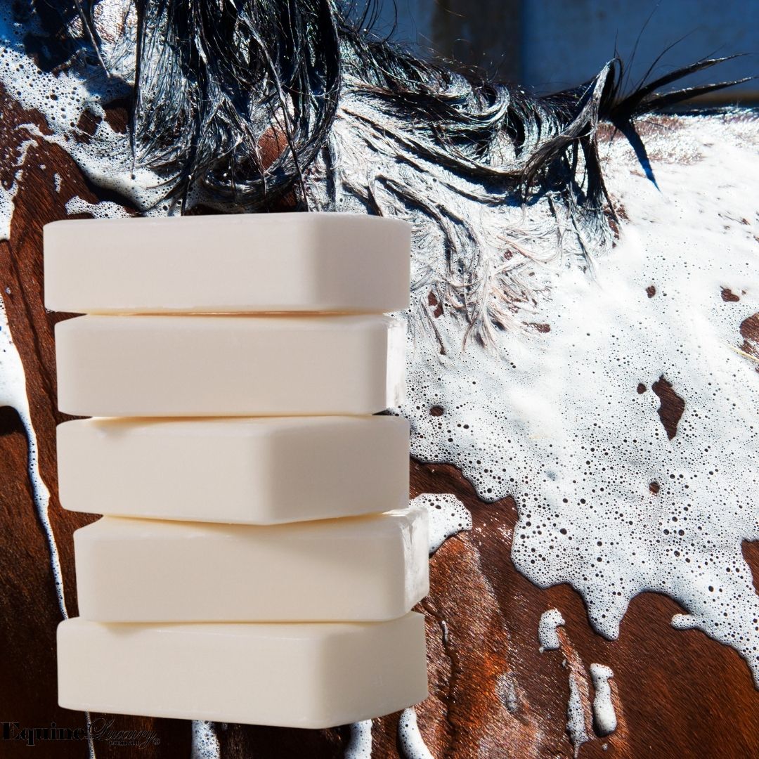 EquineLuxury "Rub & Scrub" 100% Natural Soap Bar with 100% Pure Peppermint & Eucalyptus Oil